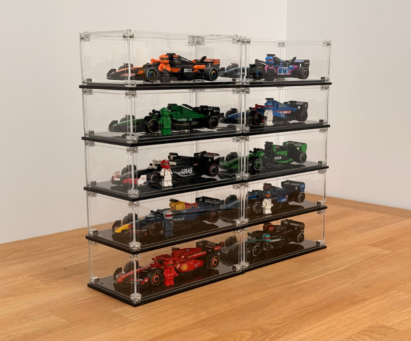 Présentoir mural pour Lego Speed Champions 77242-77251 Speed F1 Car, pour support mural Lego f1 Car, Boîte de présentation en acrylique (modèles non inclus) (StyleB Présentoir mural pour Lego Speed Champions 77242-77251 Speed F1 Car, pour support mural Lego f1 Car, Boîte de présentation en acrylique (modèles non inclus) (StyleB