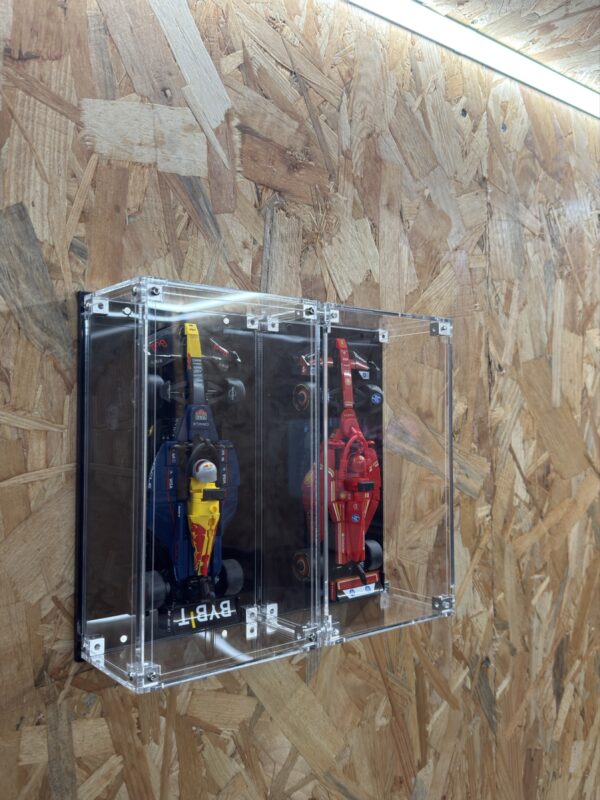 Vitrine pour LEGO® Speed Champions – Gamme F1 – Exposition sur meuble ou murale