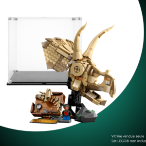 Vitrine pour le LEGO® Les fossiles de dinosaures : le crâne du tricératops #76969