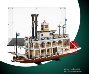 Vitrine pour le LEGO® River Steamboat / Le bateau à vapeur du Mississippi #21356