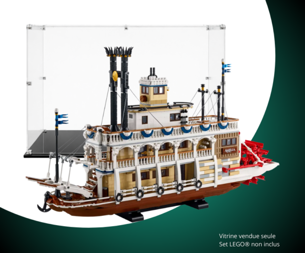 Vitrine pour le LEGO® River Steamboat / Le bateau à vapeur du Mississippi #21356