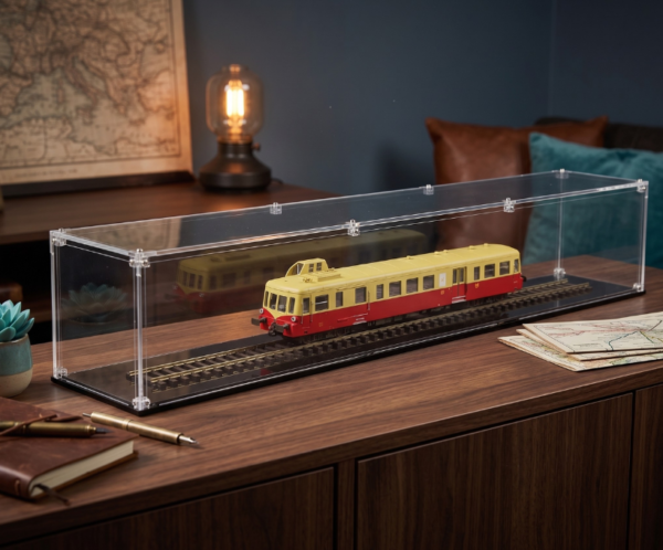 Vitrine pour train miniature – Échelle O (1:43) – Longueur 1000 mm