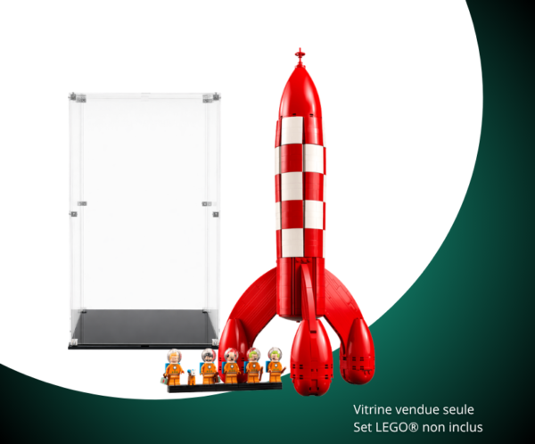 Vitrine pour LEGO® La fusée de Tintin® #21367