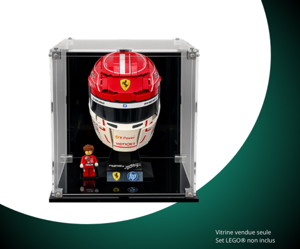 VitrineFactory - LEGO® - Visuel (96) Vitrine pour LEGO® Scuderia Ferrari HP Casque de Charles Leclerc #43014