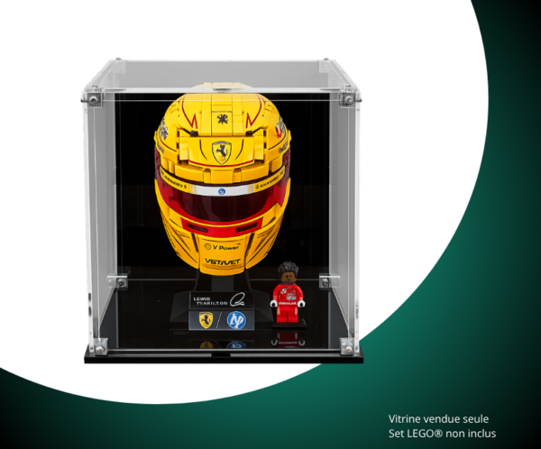 VitrineFactory - LEGO® - Visuel (97) Vitrine pour LEGO® Scuderia Ferrari HP Casque de Lewis Hamilton #43022