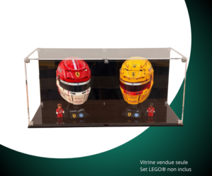 Vitrine pour LEGO® Scuderia Ferrari HP Casques Charles Leclerc & Lewis Hamilton #43014 / #43022