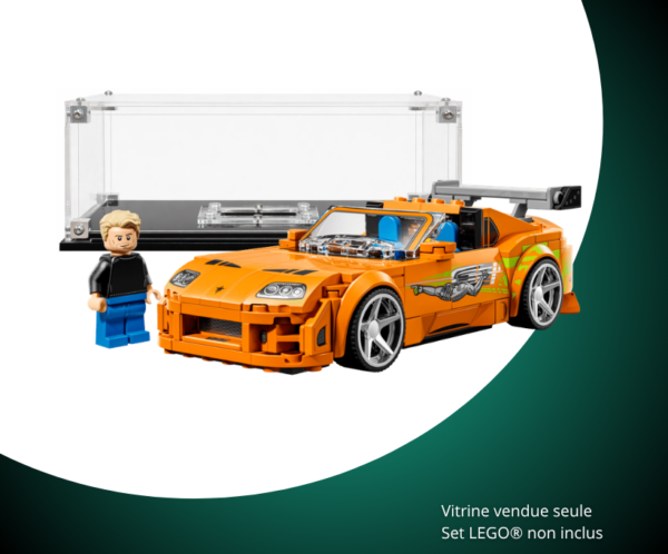 VitrineFactory - LEGO® SpeedChampions - Visuel Page produit Vitrine pour LEGO® Speed Champions Toyota Supra MK4 Fast & Furious #77260