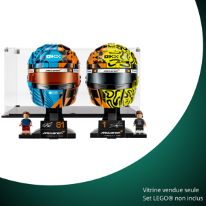 Vitrine pour LEGO® McLaren Casques Oscar Piastri & Lando Norris #43017 / #43023