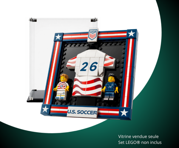 Vitrine pour LEGO® Editions Maillot 2026 de l’équipe nationale américaine de foot #43033 — Visuel principal Vitrine LEGO Maillot 2026 de l’équipe nationale 43033