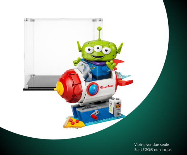 Vitrine pour LEGO® Disney™ Alien et la fusée Pizza Planet #43307 — Visuel principal Vitrine LEGO Alien et la fusée Pizza Planet 43307