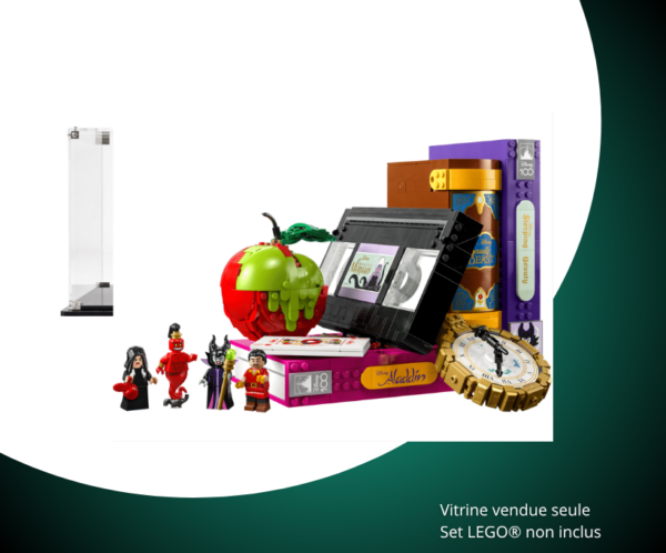 Vitrine pour LEGO® Disney™ Les artefacts des méchants #43227 — Visuel principal Vitrine LEGO Les artefacts des méchants 43227