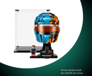 Vitrine pour LEGO® Editions McLaren Mastercard F1® Team Casque d’Oscar Piastri #43017 — Visuel principal Vitrine LEGO McLaren Mastercard F1® Team Casque 43017