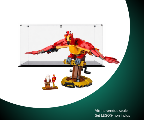Vitrine LEGO Fumseck, le phénix de Dumbledore 76394