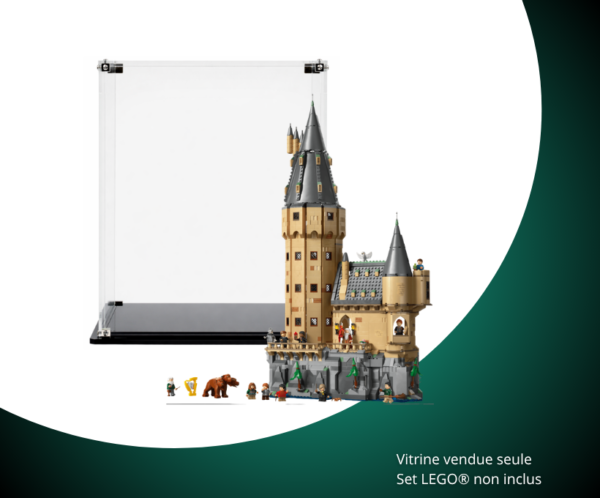 Vitrine LEGO Tour principale de Poudlard 76454