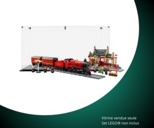Vitrine pour LEGO® Harry Potter™ Le Poudlard Express et la gare de Pré-au-Lard #76423 — Visuel principal Vitrine LEGO Poudlard Express et gare 76423
