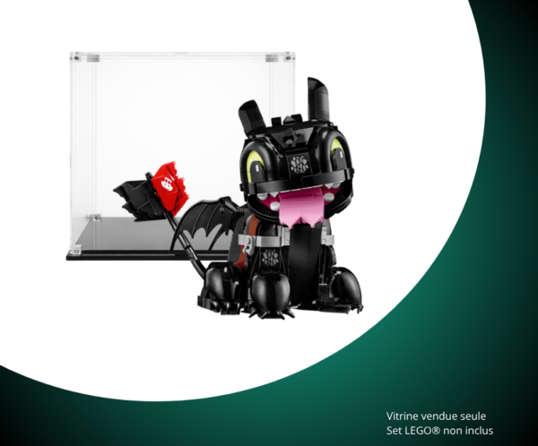 Vitrine pour LEGO® Icons Dragons: Krokmou #10375 — Visuel principal Vitrine LEGO Dragons : Krokmou 10375