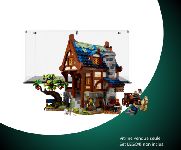 Vitrine pour LEGO® Ideas Le forgeron médiéval #21325 — Visuel principal Vitrine pour LEGO Ideas Le forgeron médiéval 21325