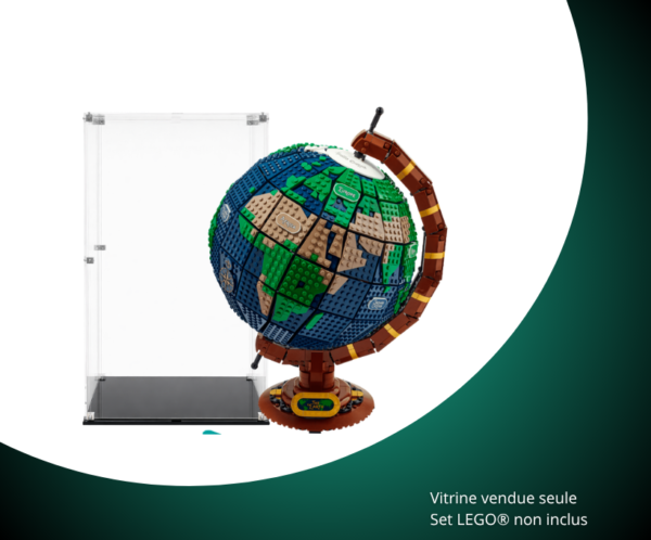 Vitrine pour LEGO Ideas Le globe terrestre 21332