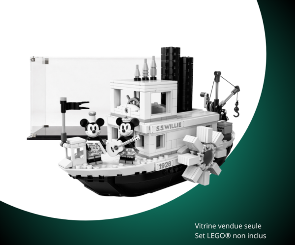 Vitrine pour LEGO® Ideas Steamboat Willie #21317 — Visuel principal Vitrine pour LEGO Ideas Steamboat Willie 21317