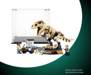 Vitrine pour LEGO® Jurassic World L’exposition du fossile du T. Rex #76940 — Visuel principal Vitrine LEGO L’exposition du fossile du T. Rex 76940