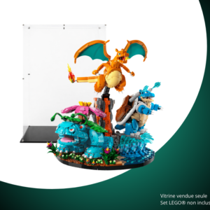 Vitrine pour LEGO® Pokémon Florizarre, Dracaufeu et Tortank #72153