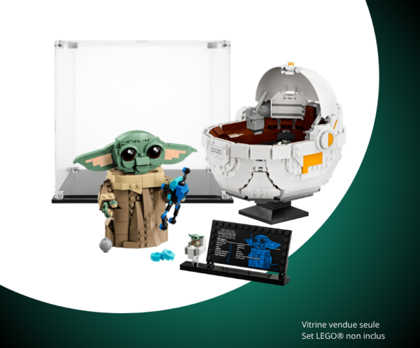 Vitrine LEGO Grogu™ et son landau 75403