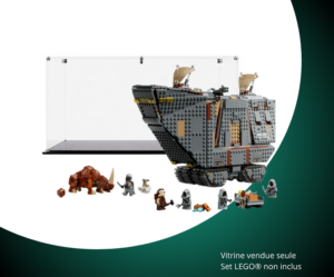 Vitrine pour LEGO® Star Wars™ Le Sandcrawler™ d'Offworld et le Mudhorn #75453 — Visuel principal Vitrine LEGO Sandcrawler et Mudhorn 75453
