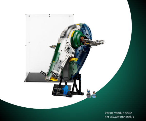 Vitrine pour LEGO® Star Wars™ Le vaisseau de classe Firespray de Jango Fett #75409 — Visuel principal Vitrine LEGO Firespray de Jango Fett 75409