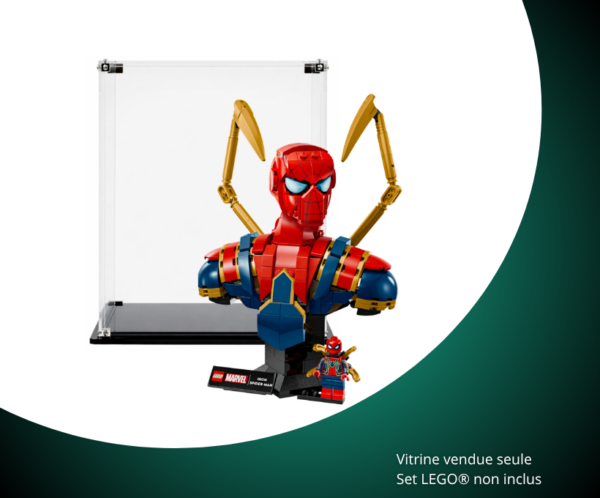 Vitrine pour LEGO® Marvel Buste d’Iron Spider-Man #76326 — Visuel principal Vitrine LEGO Buste d’Iron Spider-Man 76326