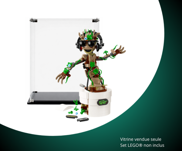 Vitrine pour LEGO® Marvel La danse de Bébé Groot #76297 — Visuel principal Vitrine LEGO La danse de Bébé Groot 76297