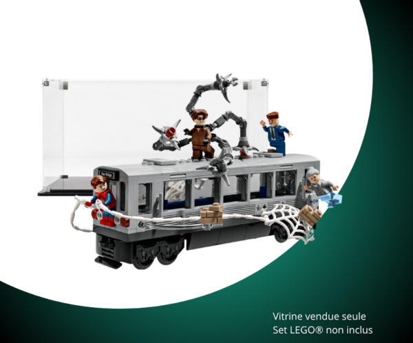 Vitrine pour LEGO® Marvel La scène du train de Spider-Man et Docteur Octopus #76321 — Visuel principal Vitrine LEGO La scène du train de Spider-Man et Docteur Octopus 76321