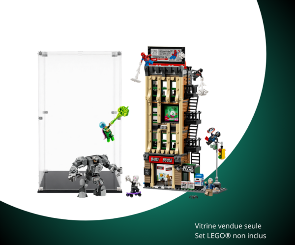 Vitrine LEGO Spider-Man contre Mystério : le Daily Bugle 76342