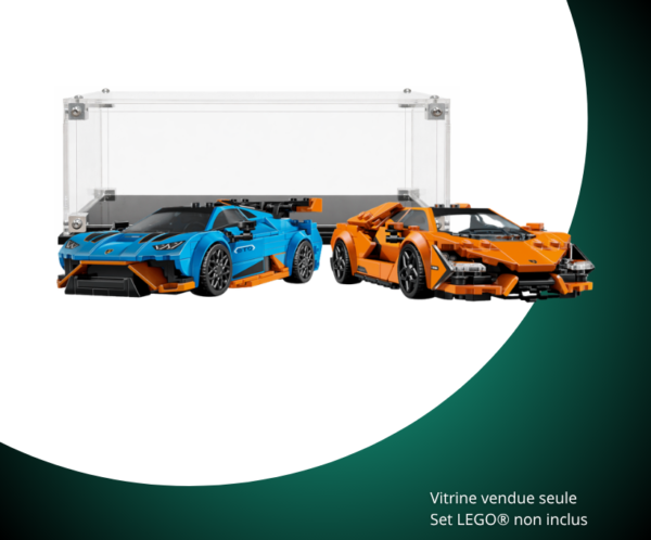 Vitrine LEGO Lamborghini Revuelto et Huracán STO 77238