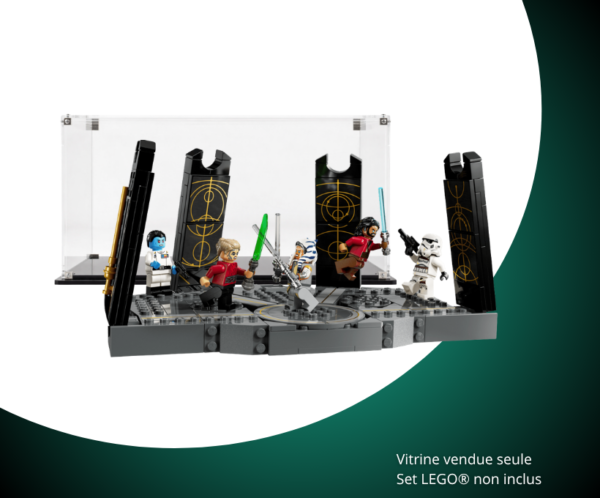 Vitrine pour LEGO® Star Wars™ Le duel d’Ahsoka Tano sur Peridea #75385 — Visuel principal Vitrine LEGO Le duel d’Ahsoka Tano sur Peridea 75385